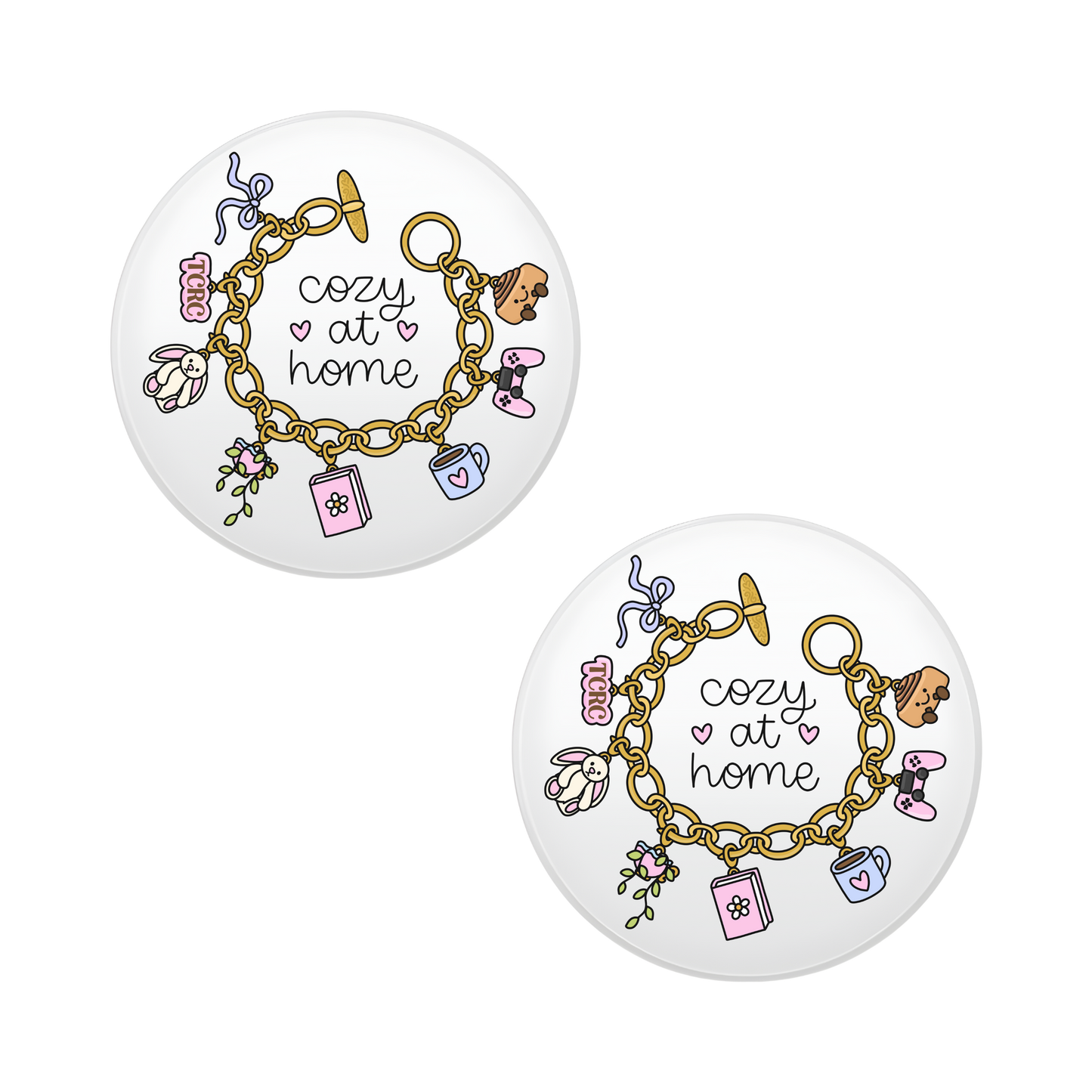 The Cozy Reading Corner "Cozy At Home" Ceramic Coaster Set