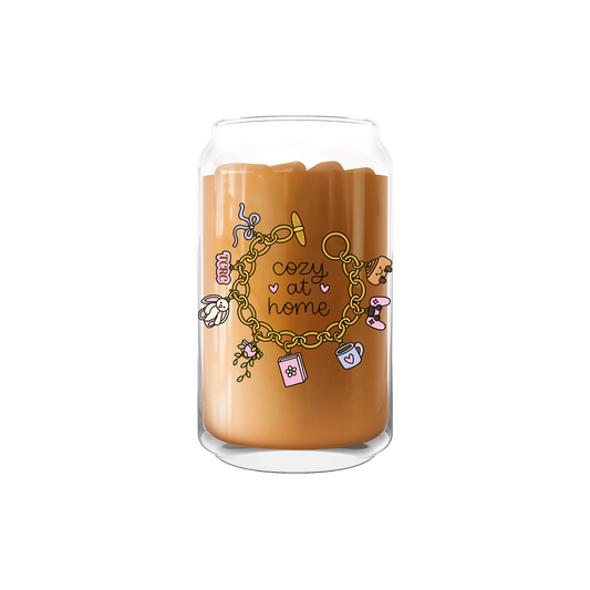 The Cozy Reading Corner "Cozy At Home" Iced Coffee Glass