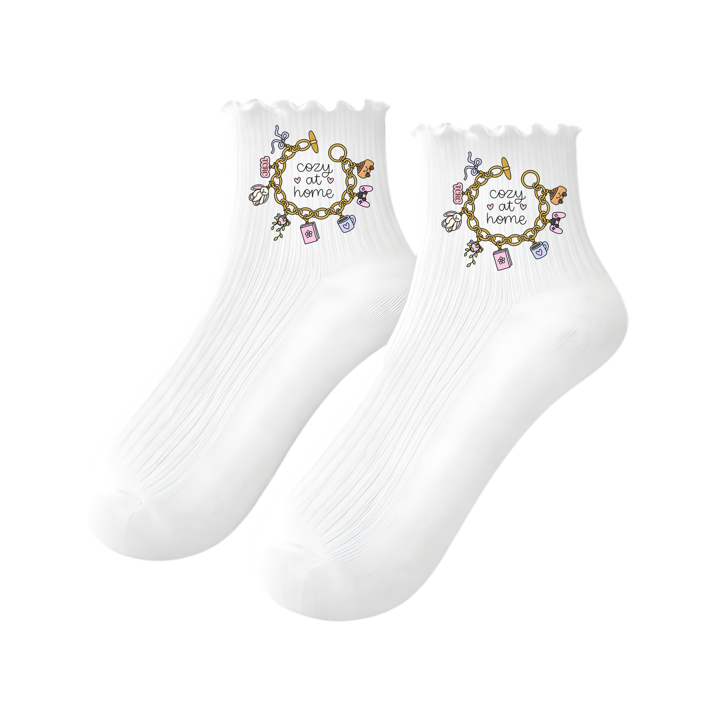 The Cozy Reading Corner "Cozy At Home" Ruffle Socks