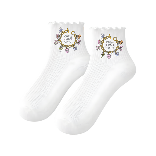 The Cozy Reading Corner "Cozy At Home" Ruffle Socks