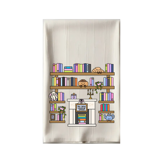 The Cozy Reading Corner "Annie's Shelves" Tea Towel