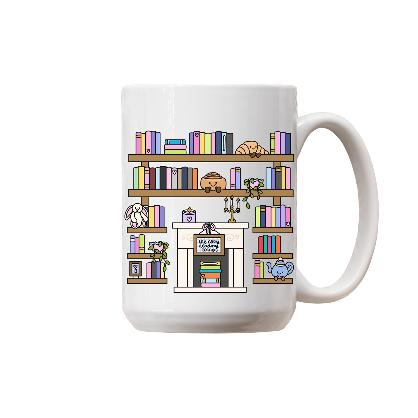 The Cozy Reading Corner "Annie's Shelves" Ceramic Mug