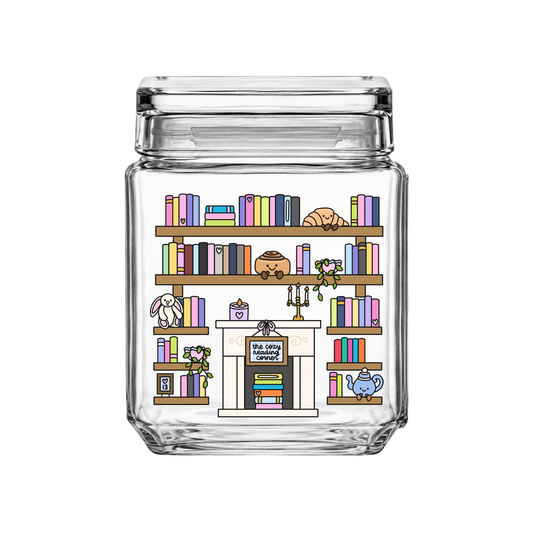 The Cozy Reading Corner "Annie's Shelves" Glass Jar
