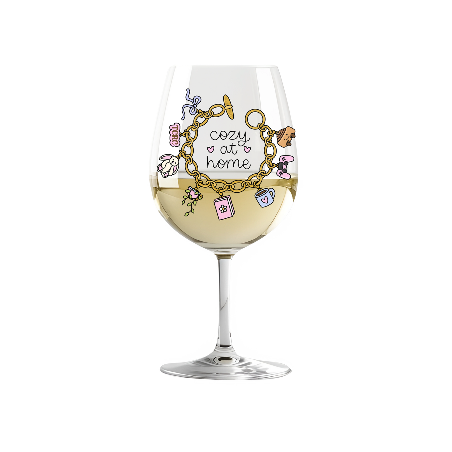 The Cozy Reading Corner "Cozy At Home" Wine Glass