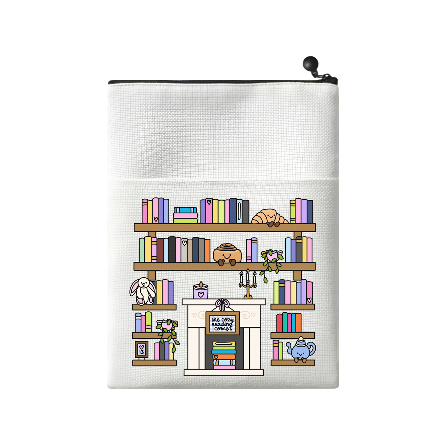 The Cozy Reading Corner "Annie's Shelves" Canvas Book Sleeve