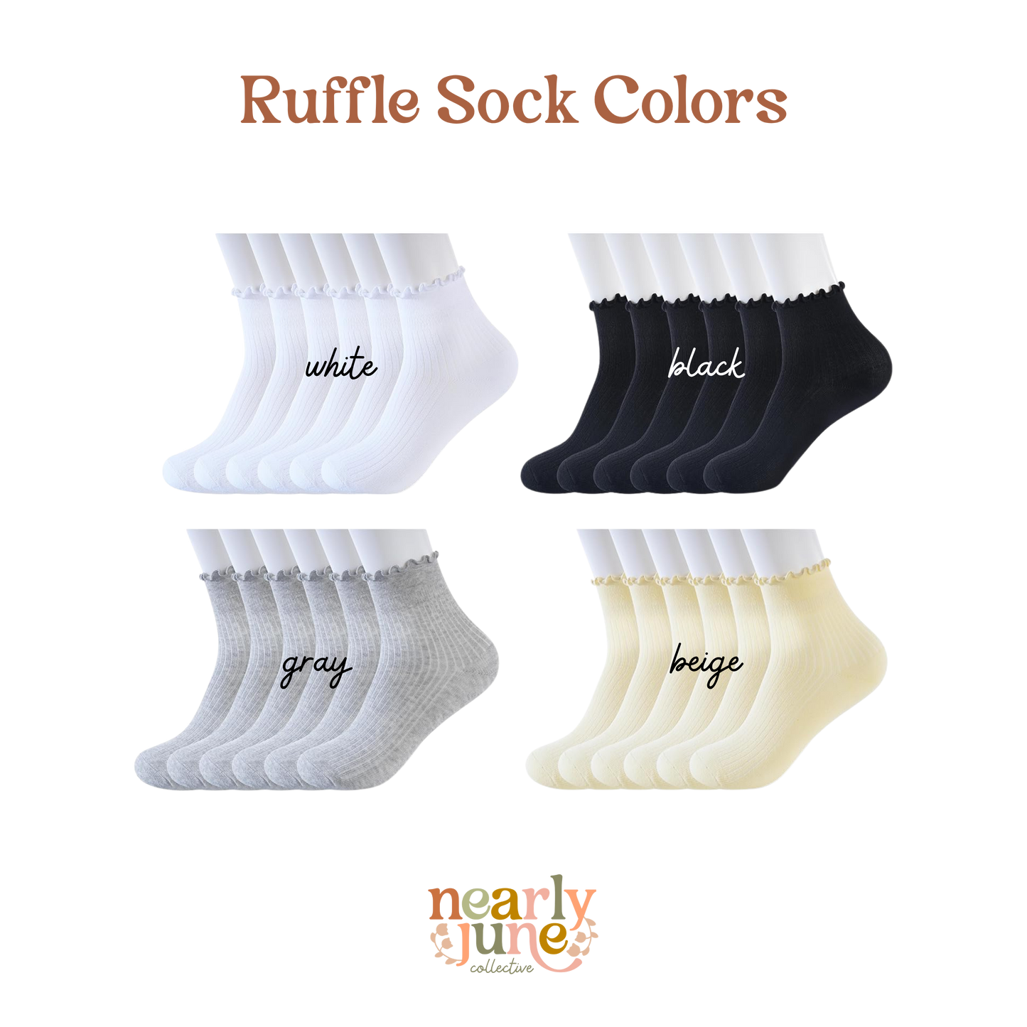 The Cozy Reading Corner "Cozy At Home" Ruffle Socks
